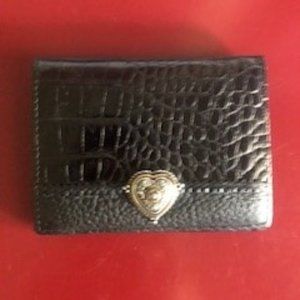 Brighton Black with pewter heart ID Wallet